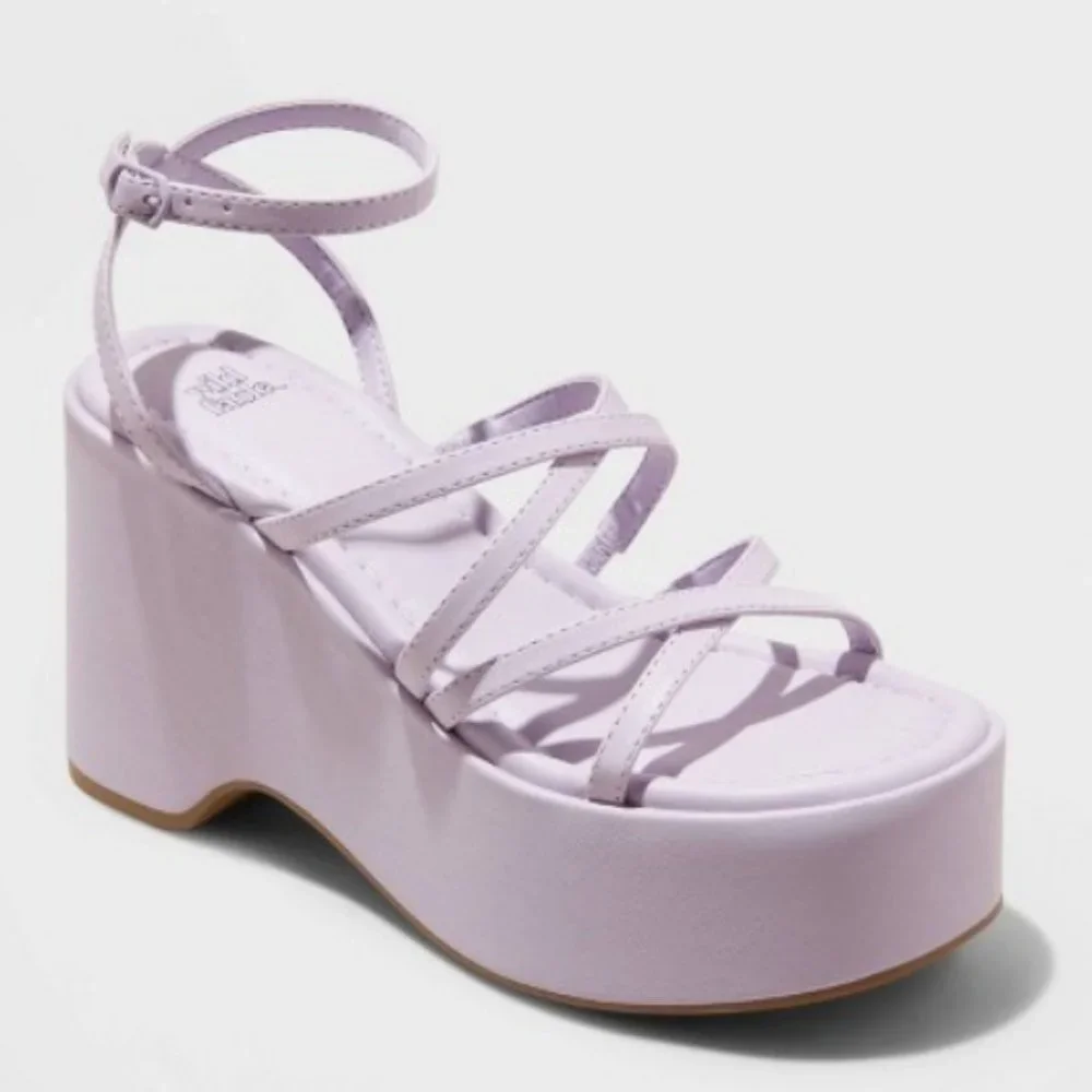 Women's Liza Platform Wedge Heels Lavender - Wild Fable™ - Picture 1 of 3